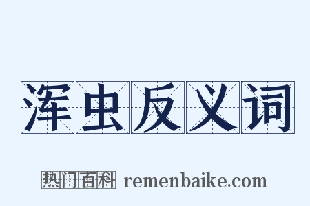 浑虫反义词是什么意思的图片